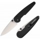 Couteau HIGHTRON Birdidi Black Lame Acier D2 Manche Aluminium Noir Button Lock KIVT Clip HTK06BLKS - Livraison Gratuite
