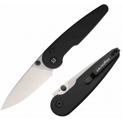 Couteau HIGHTRON Birdidi Black Lame Acier D2 Manche Aluminium Noir Button Lock KIVT Clip HTK06BLKS - Livraison Gratuite