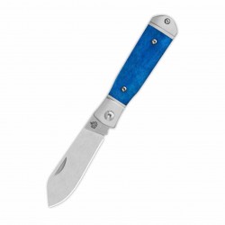 Couteau QSP Jumping Jack Slip Joint Lame Acier 14C28N Sheepsfoot Manche Os Blue QS167B - Livraison Gratuite