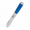 Couteau QSP Jumping Jack Slip Joint Lame Acier 14C28N Sheepsfoot Manche Os Blue QS167B - Livraison Gratuite