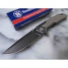 Lot de 3 Couteau Smith&Wesson Lame Acier 8Cr13MoV Manche Acier inox/G-10 Linerlock SW609W - Livraison Gratuite