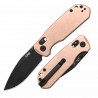Couteau CJRB Maximal Lame Acier AR-RPM9 Manche Cuivre Crossbar Lock KIVT Clip J1954CO - Livraison Gratuite