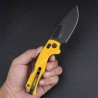 Couteau SRM Mirage Yellow 239X-GY Lame Acier Sandvik 14C28N Manche G10 Ambi-Lock KIVT SRM239XGY - Livraison Gratuite