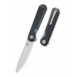 Couteau BESTECHMAN Flick Black Lame Drop Point SW Acier D2 Manche G10 Liner Lock KIVT Clip BTKMK13A - Livraison Gratuite