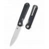 Couteau BESTECHMAN Flick Black Lame Drop Point SW Acier D2 Manche G10 Liner Lock KIVT Clip BTKMK13A - Livraison Gratuite