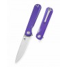Couteau BESTECHMAN Flick Purple Lame Drop Point SW Acier D2 Manche G10 Liner Lock KIVT Clip BTKMK13B - Livraison Gratuite
