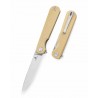 Couteau BESTECHMAN Flick Khaki Lame Drop Point SW Acier D2 Manche G10 Liner Lock KIVT Clip BTKMK13C - Livraison Gratuite