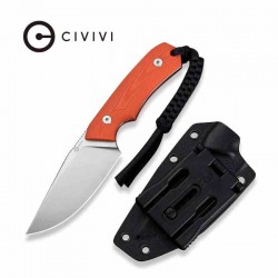 Couteau Civivi Gander Orange Lame Acier 14C28N Manche G10 Étui Kydex CIVC24058B1 - Livraison Gratuite
