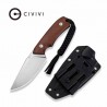 Couteau Bushcraft Survie Civivi Gander Guibourtia Lame Acier 14C28N Manche Bois Étui Kydex CIVC24058B3 - Livraison Gratuite