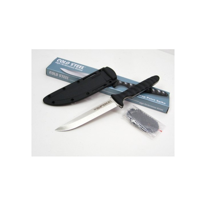 Couteau Cold Steel Drop Point Spike Lame Acier 4116 Manche Griv-Ex Etui Secure-Ex CS53NCC - Livraison Gratuite