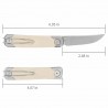 Couteau SRM Enso Tan Lame Acier Sandvik 14C28N Manche G10 Linerlock KIVT SRM131MGT - Livraison Gratuite