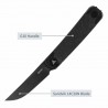 Couteau SRM Enso Black Lame Acier Sandvik 14C28N Manche G10 Linerlock KIVT SRM131MGB - Livraison Gratuite