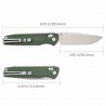 Couteau SRM Terrier Green Lame Laminated 140Cr Manche Micarta Ambi-Lock Clip SRM258LMG2 - Livraison Gratuite