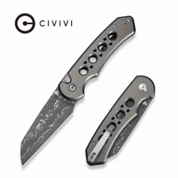 Couteau Civivi Pragma Prime Damas Button Lock Lame Damas Wharncliffe Manche Alu KIVT CIVC24067DS1 - Livraison Gratuite