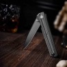 Couteau Trivisa Seagull-Black Lame Acier 14C28N Manche Micarta KIVT Linerlock Clip TVTY28BM14 - Livraison Gratuite
