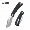 Couteau Kubey Gurkha Black Lame Kukri 14C28N Manche G-10 Noir KIVT Linerlock KUB397A - Livraison Gratuite