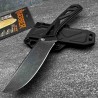 Couteau Bushcraft Gerber Exo-Mod Drop Point Lame 7Cr17MoV Manche Caoutchouc Noir Étui Polypropylène G4084 - Livraison Gratuite 
