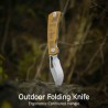 Couteau Kubey Gurkha Yellow Lame Kukri Acier 14C28N Manche Ultem Yellow KIVT Linerlock KUB397C - Livraison Gratuite