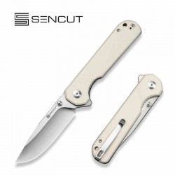Couteau Pliant Sencut Aetheris Ivory EDC Lame Clip Point 9Cr18MoV Satinée Manche G10 Linerlock KIVT S240951 - Livraison Gratuite