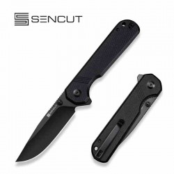 Couteau Sencut Aetheris Black EDC Lame Clip Point 9Cr18MoV Blk Manche Micarta Linerlock Flipper S240953 - Livraison Gratuite