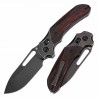 Couteau Kansept Quasar Lame Drop Point 154CM Manche G-Mascus Rouge/Noir Cross Bar Lock Clip KT1099V4 - Livraison Gratuite