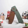Couteau Vosteed Raccoon Top Liner Lock Green Lame Acier 14C28N Copper Dune Manche Micarta KIVT VOSA2907 - Livraison Gratuite