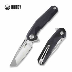 Couteau Kubey Carve Nest Black Lame Tanto D2 Manche G10 Roulement Céramique Linerlock Clip KUB237A - Livraison Gratuite