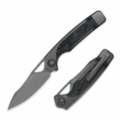Couteau Kizer Ara Lame Acier S45VN Stonewash Manche Titane & Camo Carbone Liner Lock KI3729A2 - Livraison Gratuite
