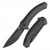 Couteau Kansept Hira Lame Tanto Acier CPM S35VN Blackwash Manche Titane Blackwash Frame Lock K1090A1 - Livraison Gratuite