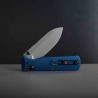 Couteau Vosteed Vombat Crossbar Lock Lame Zulu Acier M390 Stonewash Manche Aluminium Bleu VOSA4103 - Livraison Gratuite
