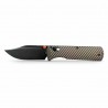 Couteau Vosteed Vombat Crossbar Lock Lame Bowie Acier M390 Satin Manche Aluminium Olive VOSA4102 - Livraison Gratuite