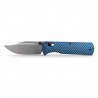 Couteau Vosteed Vombat Crossbar Lock Lame Bowie Acier M390 SW Manche Aluminium Blue VOSA4108 - Livraison Gratuite