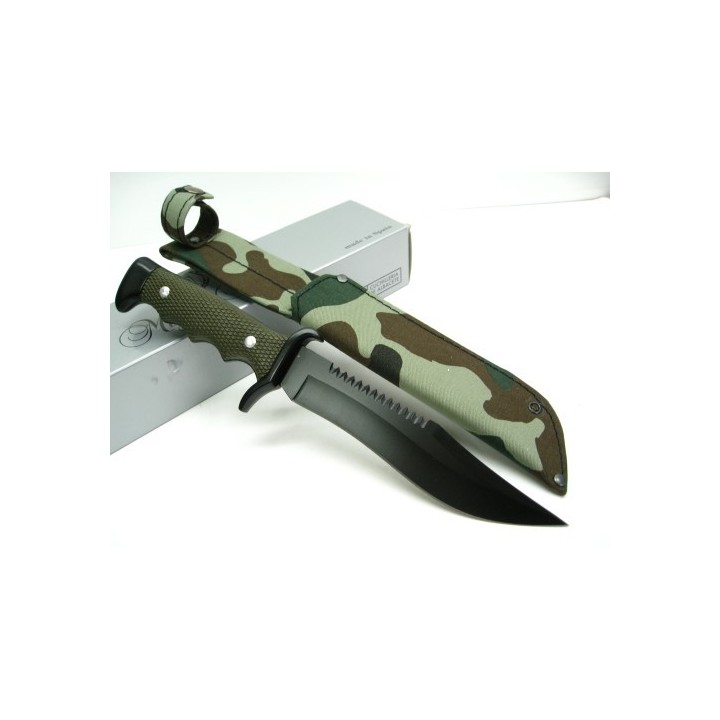 Couteau de Combat Nieto Cuchillo Linea Combate Acier AN-58 Scie Manche ABS Etui Camouflage NIE3002 - Livraison Gratuite