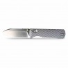 Couteau Vosteed Vombat Crossbar Lock Lame Zulu Acier M390 Satin Manche Aluminium Gray VOSA4104 - Livraison Gratuite