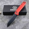 Couteau Defcon Tier 2 Lame Sheepsfoot Acier 14C28N Manche Alu Red Button-Lock TD015RD - Livraison Gratuite