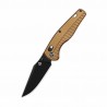 Couteau QSP Reptile Clip-Point Acier 14C28N Manche Alu Bronze Sécurité Glyde Lock QS165A2 - Livraison Gratuite