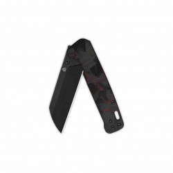 Couteau QSP Penguin V2 Sheepfoot Acier D2 Manche Carbone Rouge Sécurité Liner Lock QS130V2F2 - Livraison Gratuite