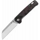 Couteau QSP Penguin V2 Sheepfoot Acier D2 Satin Manche Carbone Rouge Liner Lock QS130V2F1 - Livraison Gratuite