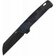 Couteau QSP Penguin V2 Sheepfoot Acier D2 Manche Carbone Bleu Sécurité Liner Lock QS130V2E2 - Livraison Gratuite