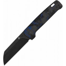 Couteau QSP Penguin V2 Sheepfoot Acier D2 Manche Carbone Bleu Sécurité Liner Lock QS130V2E2 - Livraison Gratuite