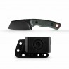 Couteau Vosteed Marmoset D0701 Lame Cleaver Acier 14C28N Manche Micarta Vert Étui Kydex VOSD0701 - Livraison Gratuite