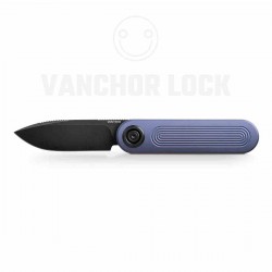 Couteau Vosteed Corgi V295 Lame Drop Point Acier S35VN Noire Manche Alu Bleu Vanchor Lock VOSA3706 - Livraison Gratuite