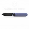 Couteau Vosteed Corgi V295 Lame Drop Point Acier S35VN Noire Manche Alu Bleu Vanchor Lock VOSA3706 - Livraison Gratuite