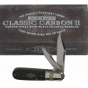 Couteau Rough Ryder Classic Carbon II Barlow Slipjoint Lames Acier Carbone T10 Manche Micarta RR2210 - Livraison Gratuite
