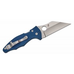 Couteau Spyderco Yojimbo 2 Lame Wharncliffe Acier CPM SPY27 Manche G10 Bleu Compression Lock USA SC85GPCBL2 - Livraison Gratuite