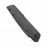 Couteau Kizer Skinner Lame Reverse Tanto Acier Nitro-V Manche Micarta Noir Liner Lock KIV3725A2 - Livraison Gratuite