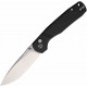 Couteau Defcon Delta Drop Point Lame Acier 14C28N Manche Aluminium Sécurité Button Lock TD017BK - Livraison Gratuite