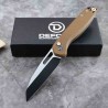 Couteau Defcon Warhawk Sheepfoot Lame Acier 14C28N Manche Tan G10 Sécurité Button Lock TD020BR - Livraison Gratuite