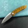 Couteau Kubey Leaf Lame Acier AUS-10 Beadblast Manche Ultem Linerlock KIVT KUB333G - Livraison Gratuite