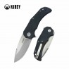 Couteau Kubey Bravo One Lame Drop Point Acier AUS-10 Manche G10 Noir Linerlock IKBS KUB319H - Livraison Gratuite